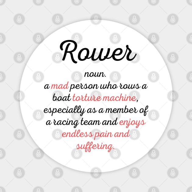 Rowing funny definition Magnet by RowingParadise